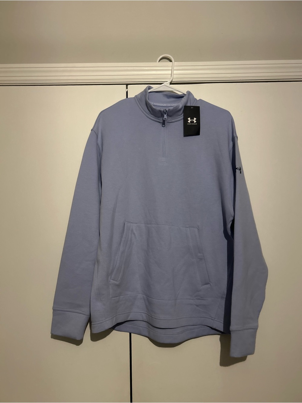 Under Armour Men's Light Lavender Quarter-Zip Sweater